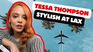 Tessa Thompson Is A Stylish Flier At LAX