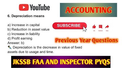 Accounting MCQs | JKSSB Finance Account Assistant 2025 | Most Expected Questions| Finance Inspector