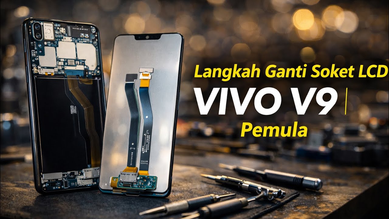 Ganti soket LCD Vivo V9 | Gak ada tampilan |part 1