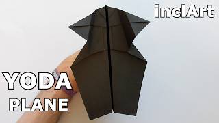 ПРОСТОЙ БУМАЖНЫЙ ИСТРЕБИТЕЛЬ YODA ОРИГАМИ | КАК СДЕЛАТЬ БУМАЖНЫЙ САМОЛЁТ inclArt