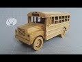 School Bus - Wooden Toy Car