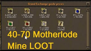 40-70 Motherlode Mine LOOT OSRS