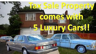 Tax Sale House comes with a yard full of Mercedes Benz cars!