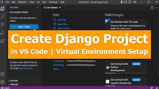 How to create a Django project in visual studio code, Virtual Environment, Home Page #1