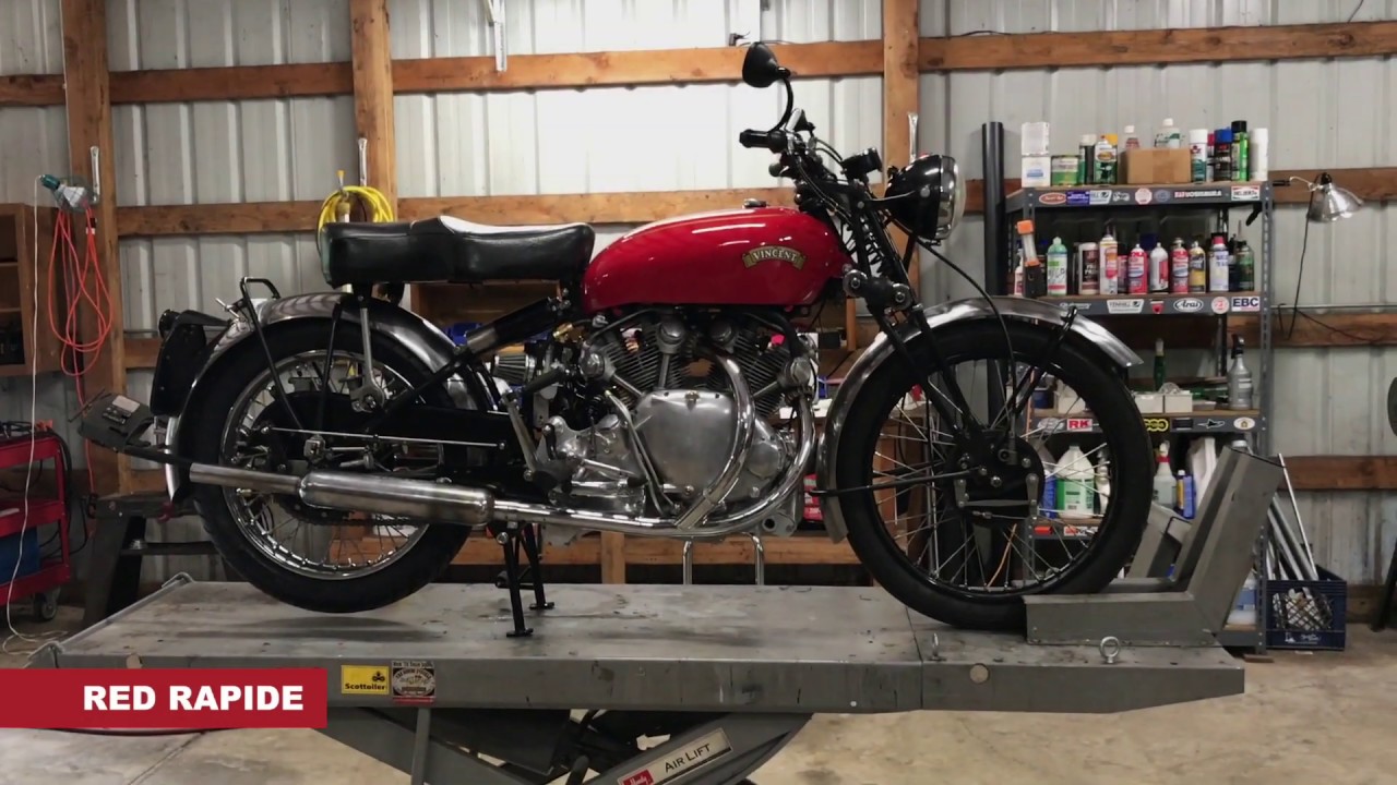 Another Vincent motorcycle back on the road again YouTube