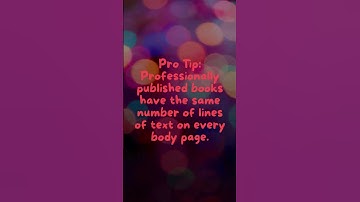 Editing & Formatting Your Print Book Tip #1