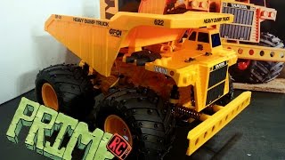 Prime RC Unboxing and Review of Tamiya's Heavy Dump Truck Wheelie Machine!!