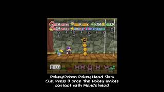How to Superguard Pokey & Poison Pokeys Head Slam #papermario #papermariothethousandyeardoor