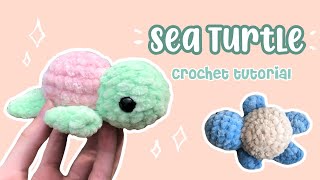 Crochet Sea turtle tutorial | Easy and cute amigurumi pattern