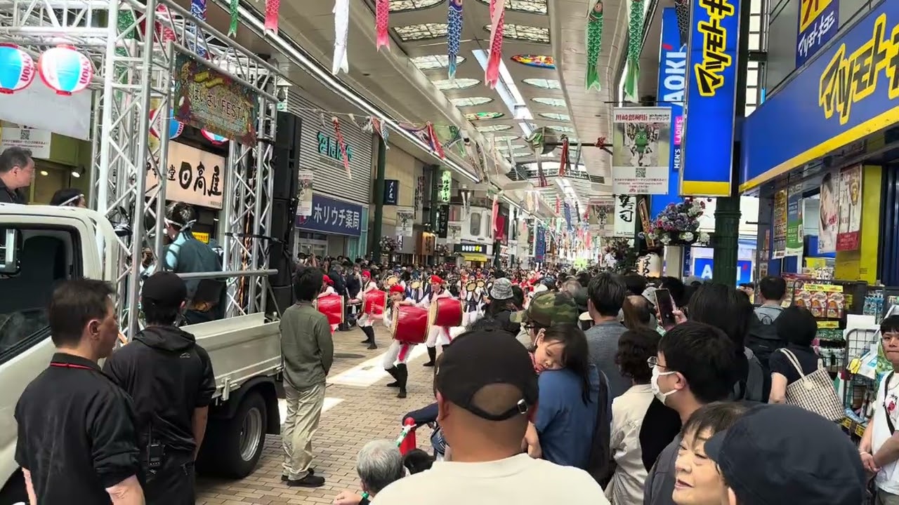 桜風エイサー琉球風車 はいさいFESTA2025 川崎銀柳街