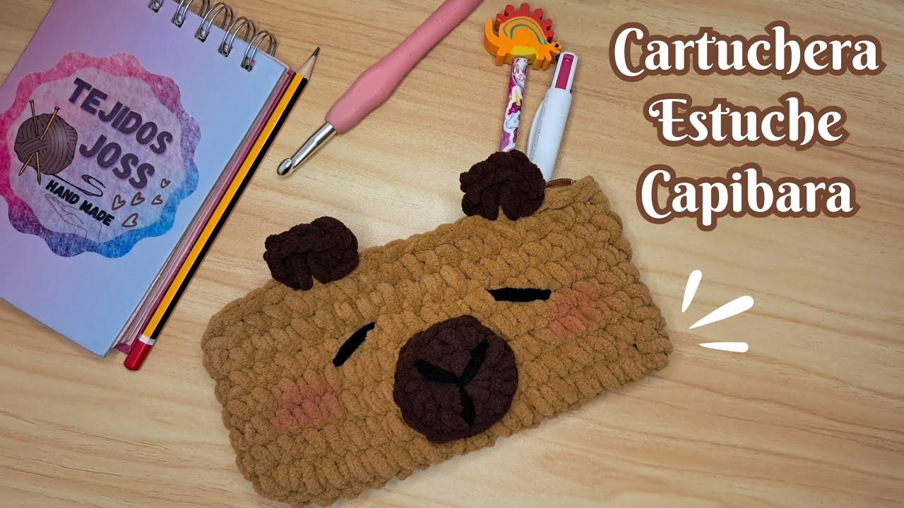 Capibara cartuchera estuche amigurumi | Tejidos Joss |