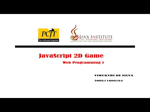 JavaScript 2D Game Development  | 1st Year | Semester 01 | Java Institute