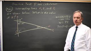 SAT Test 5: Triangles and Geometry - question #3-20