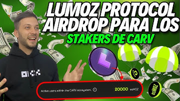 🎉 ¡Reclamá tus Tokens de Lumoz por Participar en el Airdrop de Carv Protocol! 💸