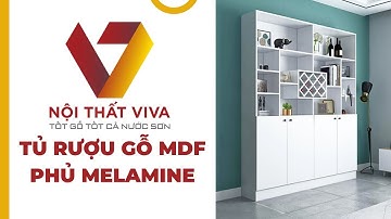 Tủ Rượu Gỗ MDF Phủ Melamine Trang Trí Phòng Khách | Nội Thất Viva