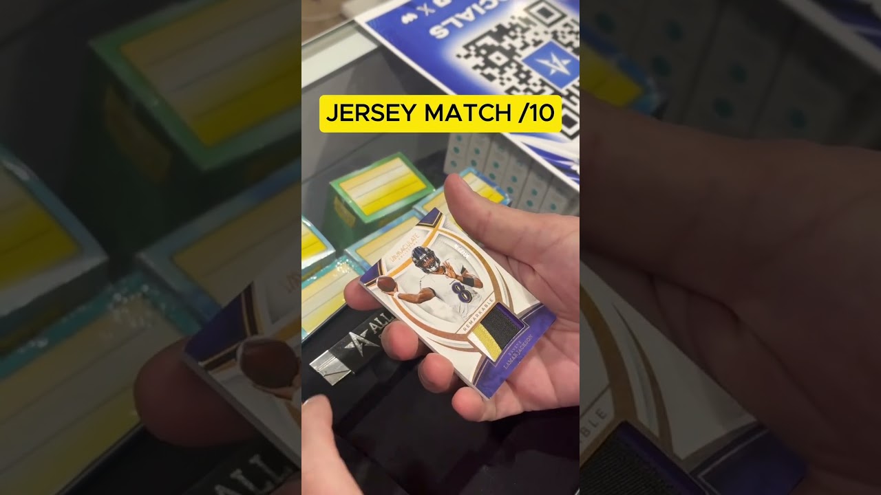Jersey match Lamar Jackson /10, a Kyle Pitts RPA + more in 2025 Immaculate Football 🤯 #sportscards