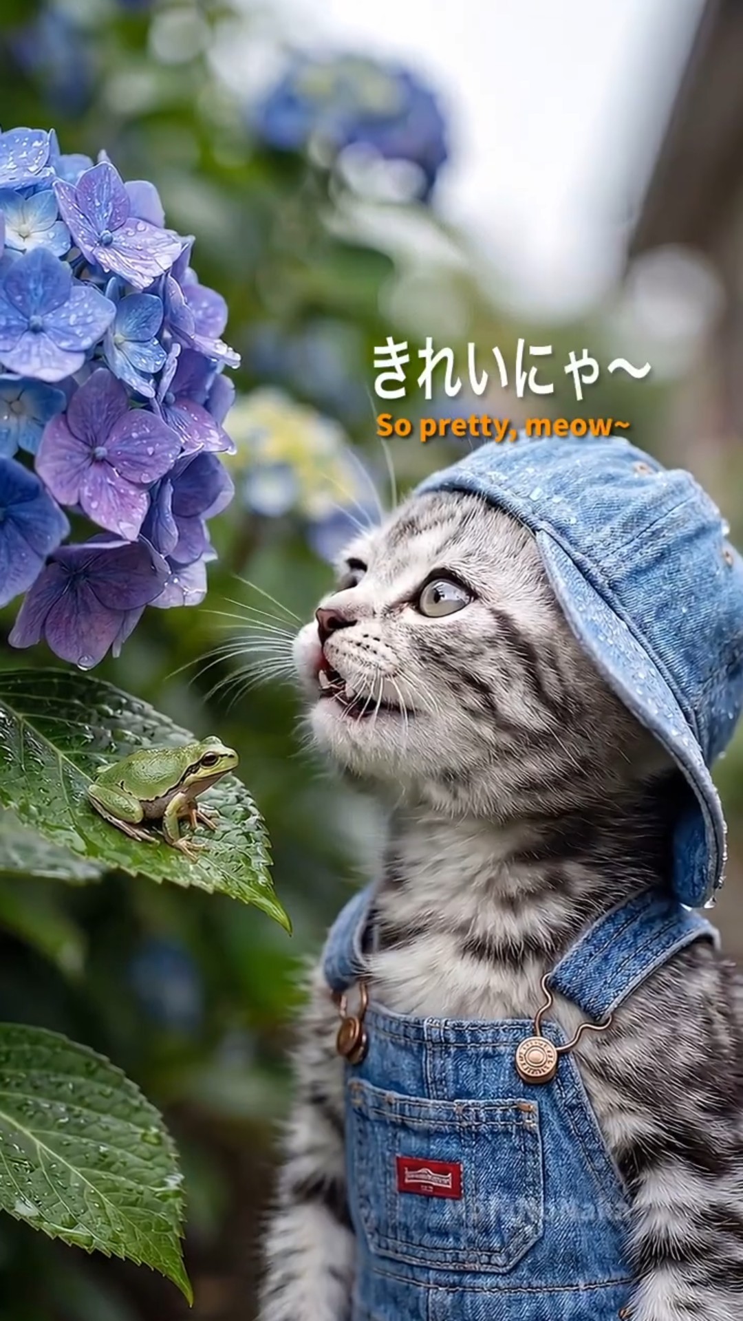 にゃんきち あじさいとにゃんきち | Hydrangeas and Nyankichi - YouTube