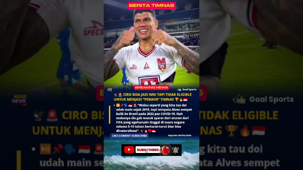 CIRO BISA JADI WNI TAPI TIDAK ELIGBLE UNTUK MENJADI "PEMAIN" TIMNAS