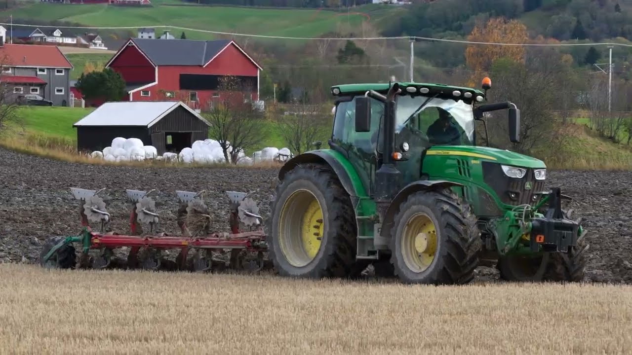 Осенняя вспашка в Мелхусе 2025 | John Deere 6155R и Kverneland ES85