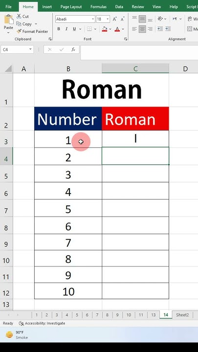 how-to-convert-number-to-roman-numerals-in-excel-youtube