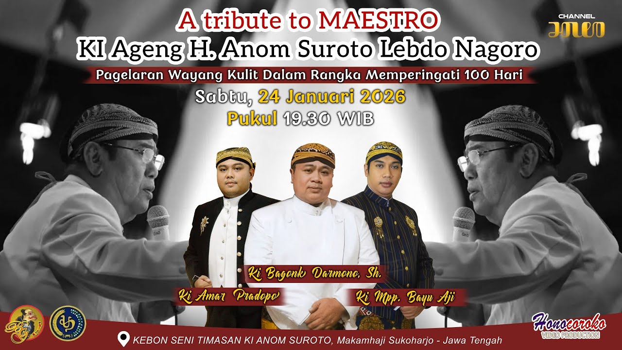 Live Channel Jowo 100 Hari KI ANOM SUROTO bersama 3 Dalang