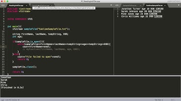 Data Structures Tutorial - 13 - Reading in a White-Space Seperated .txt File