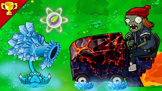 Plant vs Zombies : Primordial Ice Pea in Fire Ice World ( New Lava Zomboni )
