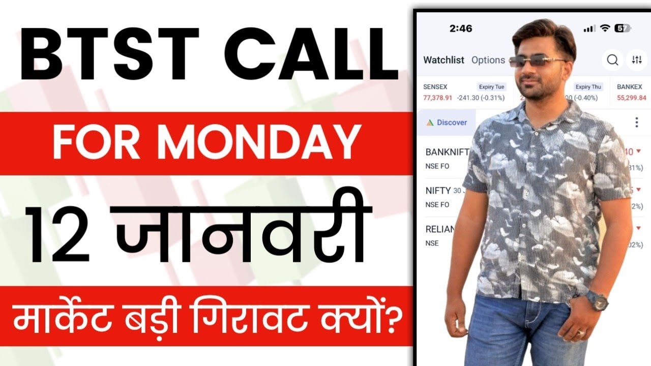 BTST for Monday | BTST for 12 January 2026 | Tomorrow Market Gap Up or Gap Down