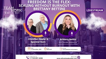 Freedom Is The Flex: Scaling Without Burnout @altiumleadership