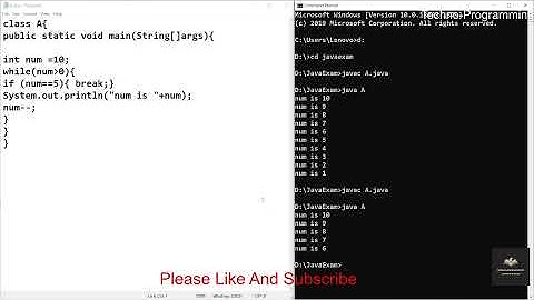 continue break statement in Java Part 10||Java programming