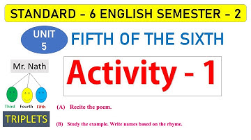 Std 6 english sem 2 unit 5 activity 1