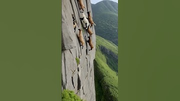 Goats Climbing a Sheer Cliff Like It’s a Walk in the Park! 🐐🧗‍♂️⛰️