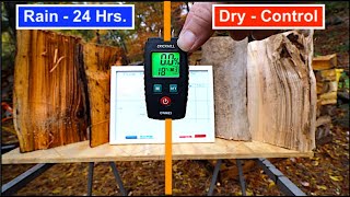 Rain's effect on dry, seasoned firewood 🪵 | 24 Hour Rainfall Test 🧪