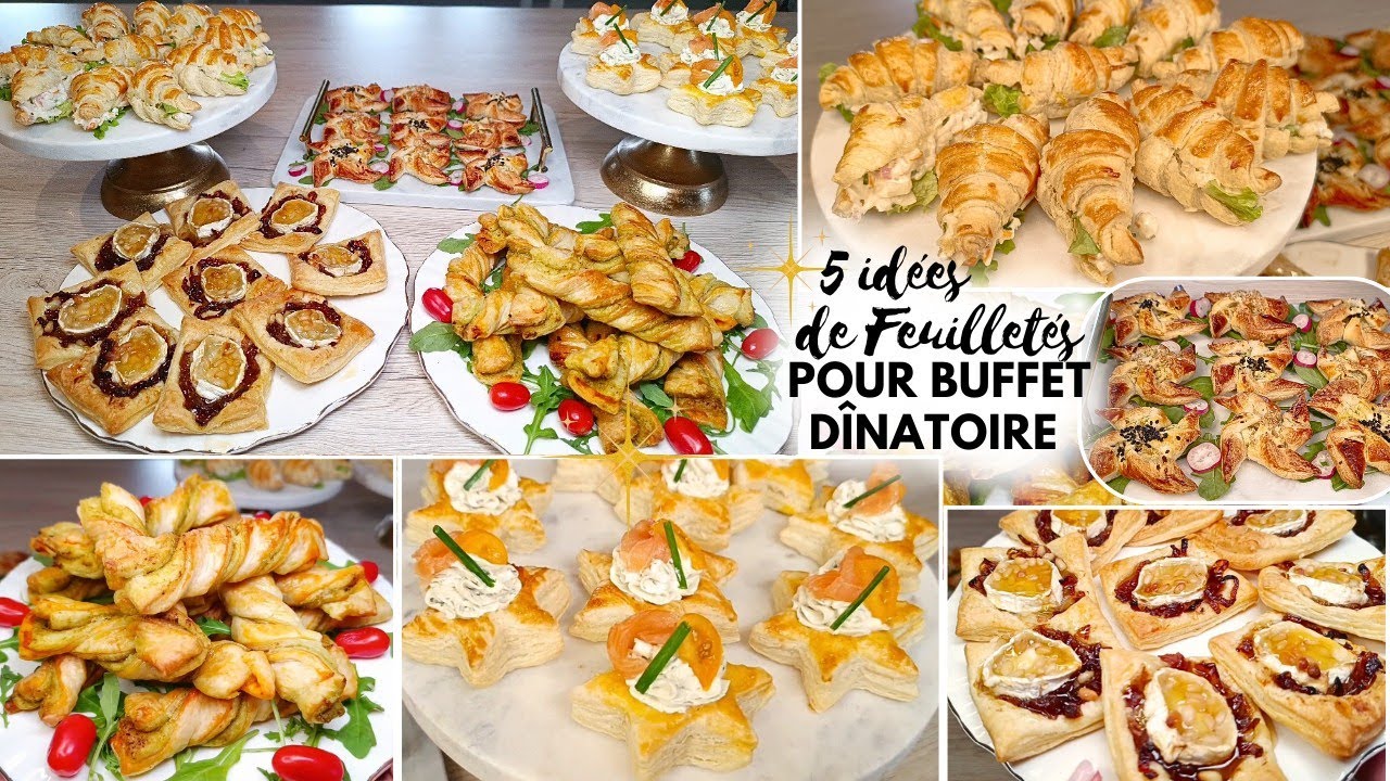 5 FEUILLETÉS FACILES POUR VOS BUFFETS APÉROSDÎNATOIRES✨idée apéritifspour les fêtes économique🤑