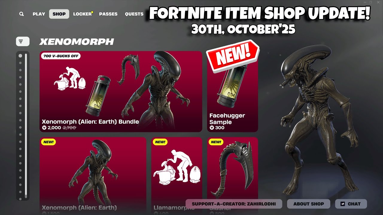 NEW ALIEN EARTH SKIN & ICON EMOTE! Fortnite Item Shop [30th October, 2025] (CH6 S4)