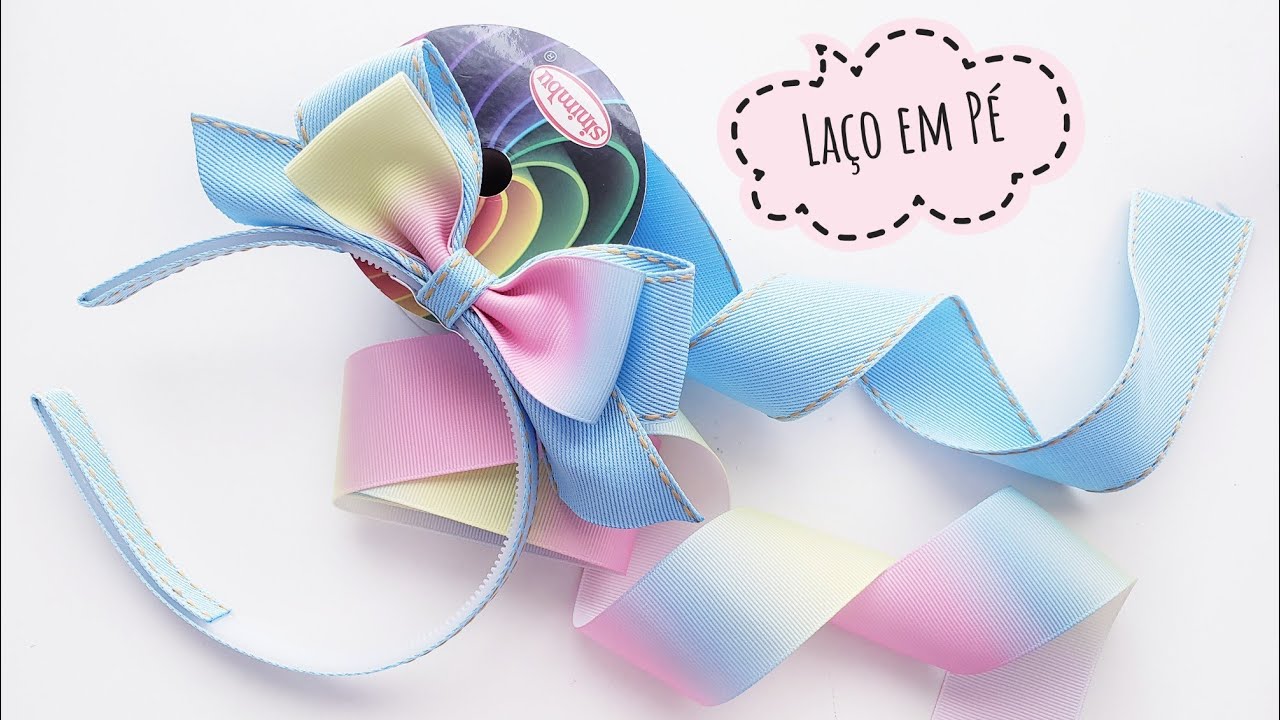 Tiara Laço em Pé - Tiara Laço Fácil  - Laço de fita - Laço para Iniciantes