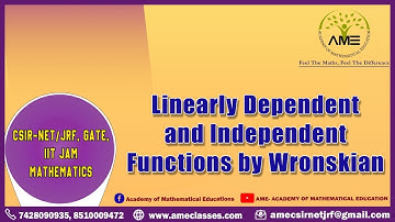 Linearly Dependent and Independent Functions by Wronskian
