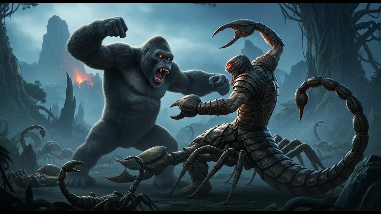 Can King Kong Survive the Scorpion Invasion on Skull Island Against Scorpion Man Vs Giant Scorpions?