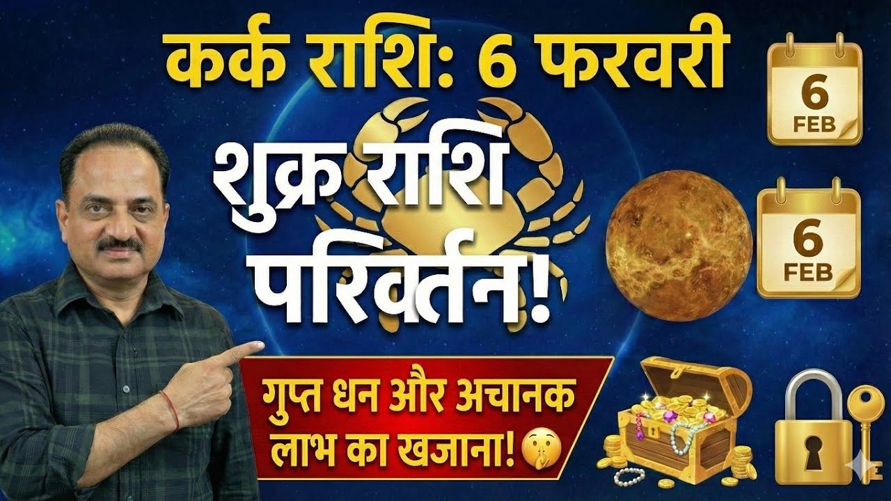 कर्क राशि: 6 फरवरी से गुप्त धन का खजाना! | 8वें घर में शुक्र-राहु का खेल 💰🤫 #karkrashi #cancer
