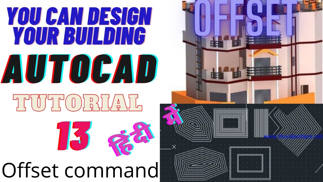 how to use offset command || offset full explain || Autocad in hindi ...