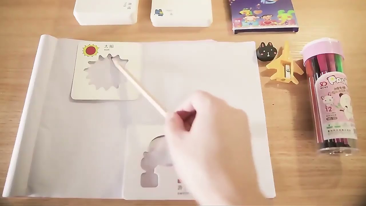 Wooden Painting Stencil Templates Multiple Themes Colors Shapes Common Sense Cognition Toys For Kids