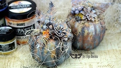 Mixed Media Pumpkin Tutorial by Olga Bielska