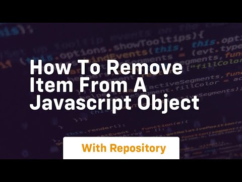 how to remove item from a javascript object