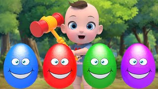 Baby 4 Color Eggs Finger Family | John Jacob Jingleheimer Schmidt | Nursery Rhymes | Kindergarten