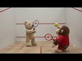Epic Matchup: Mr. G and Teddy Play Squash|Stop Motion Sports: Mr. G vs. The Teddy Bear