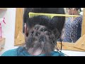 Braiding Natural hair live at the salon