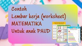 Lembar Kerja (worksheet) matematika untuk anak PAUD