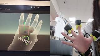 WeArt Touch Diver in Unity with Finger Tracking and Various Sensation Feedback