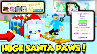 I HATCHED THE HUGE SANTA PAWS EXCLUSIVE PET IN PET SIMULATOR X!! (Roblox)