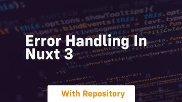 Error handling in nuxt 3